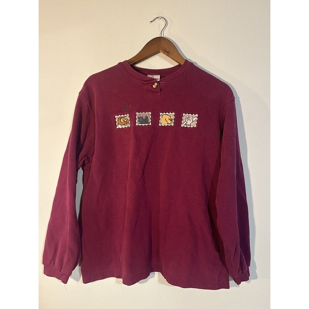 Disney Store Mickey Winnie The Pooh Long Sleeve Pullover Size M